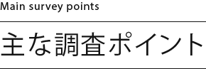 主な調査ポイント